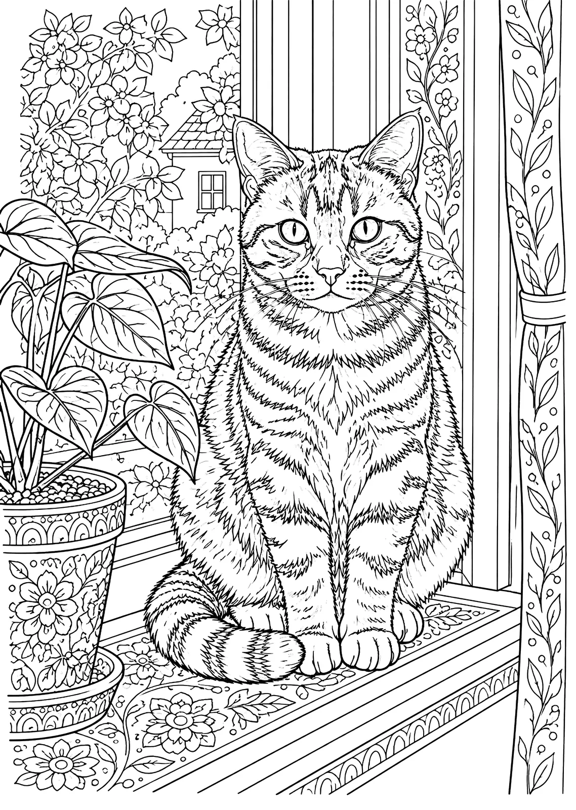 Фото кота на подоконнике