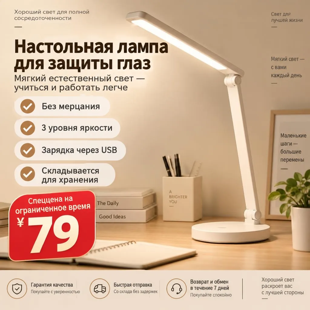 Карточка настольной лампы с китайского на русский