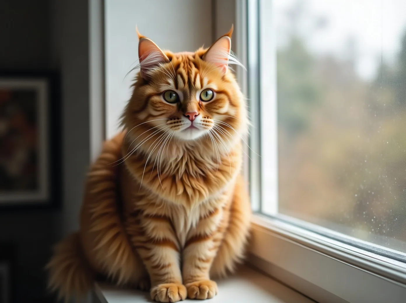 Фото кота на подоконнике