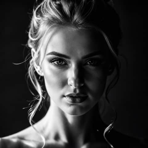 Чёрно-белый портрет